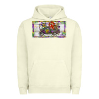 Pigment Pistachio Mardi Gras Truck And Fleur De Lis Crawfish Urban Hoodie - RanaPortraitStore