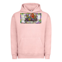 Pigment Salmon Mardi Gras Truck And Fleur De Lis Crawfish Urban Hoodie - RanaPortraitStore