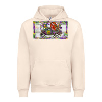 Sandshell Mardi Gras Truck And Fleur De Lis Crawfish Urban Hoodie - RanaPortraitStore