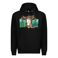 Black mom with bull skull Premium Hoodie - Zillion Design Studio