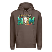 Coffee mom with bull skull Premium Hoodie - Zillion Design Studio