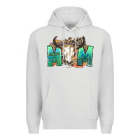 Dove Grey mom with bull skull Premium Hoodie - Zillion Design Studio