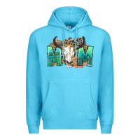 Ocean Blue mom with bull skull Premium Hoodie - Zillion Design Studio