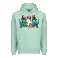 Seafoam mom with bull skull Premium Hoodie - Zillion Design Studio