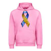 Fuchsia Pink down syndrome ribbon softball Urban Hoodie - texasbilliewilder