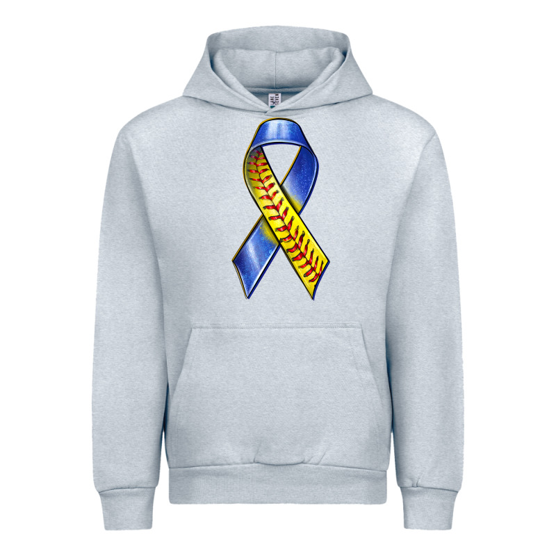 Down Syndrome Ribbon Softball Urban Hoodie by texasbilliewilder | Teevron