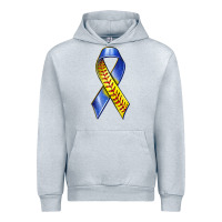 Heather Grey down syndrome ribbon softball Urban Hoodie - texasbilliewilder