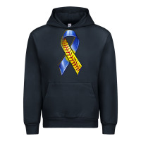 Navy down syndrome ribbon softball Urban Hoodie - texasbilliewilder
