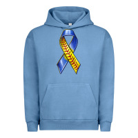 Pigment Pebble Blue down syndrome ribbon softball Urban Hoodie - texasbilliewilder