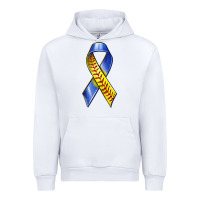 White down syndrome ribbon softball Urban Hoodie - texasbilliewilder