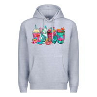 Heather Grey mermaid tail coffee cups Premium Hoodie - Zillion Design Studio