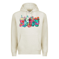 Oatmeal Heather mermaid tail coffee cups Premium Hoodie - Zillion Design Studio