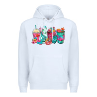 White mermaid tail coffee cups Premium Hoodie - Zillion Design Studio