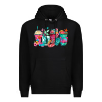 Black mermaid tail coffee cups Premium Hoodie - Zillion Design Studio