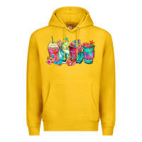 Lemon mermaid tail coffee cups Premium Hoodie - Zillion Design Studio