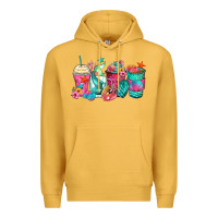 Mustard mermaid tail coffee cups Premium Hoodie - Zillion Design Studio