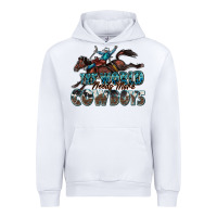 White the world needs more cowboys Urban Hoodie - Zillion Design Studio