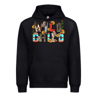 Black wild child Urban Hoodie - Zillion Design Studio