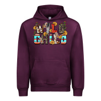 Mauve Wine wild child Urban Hoodie - Zillion Design Studio