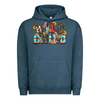 Pigment Midnight Navy wild child Urban Hoodie - Zillion Design Studio