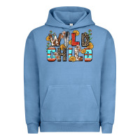 Pigment Pebble Blue wild child Urban Hoodie - Zillion Design Studio
