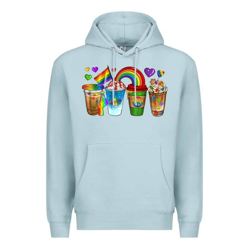 Lgbtq Coffee Drinks Premium Hoodie by texasbilliewilder | Teevron