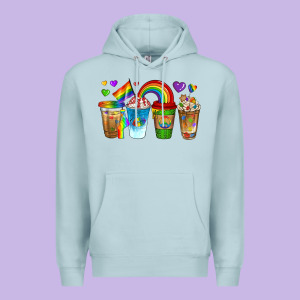 Lgbtq Coffee Drinks Premium Hoodie Designed By Texasbilliewilder