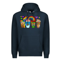 Navy lgbtq coffee drinks Premium Hoodie - texasbilliewilder