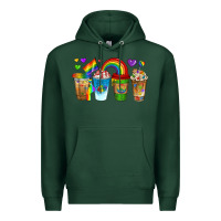 Sports Green lgbtq coffee drinks Premium Hoodie - texasbilliewilder