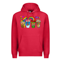 Cardinal lgbtq coffee drinks Premium Hoodie - texasbilliewilder