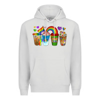 Dove Grey lgbtq coffee drinks Premium Hoodie - texasbilliewilder