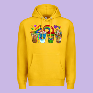 Lgbtq Coffee Drinks Premium Hoodie Designed By Texasbilliewilder