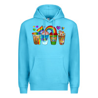 Ocean Blue lgbtq coffee drinks Premium Hoodie - texasbilliewilder
