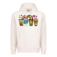 Pale Pink lgbtq coffee drinks Premium Hoodie - texasbilliewilder