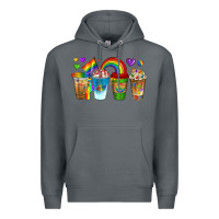 Rock lgbtq coffee drinks Premium Hoodie - texasbilliewilder