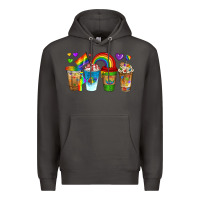 Smoke lgbtq coffee drinks Premium Hoodie - texasbilliewilder
