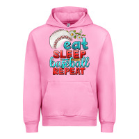 Fuchsia Pink eat sleep baseball repeat Urban Hoodie - texasbilliewilder
