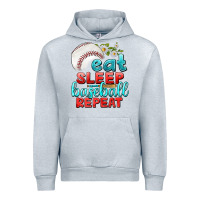 Heather Grey eat sleep baseball repeat Urban Hoodie - texasbilliewilder