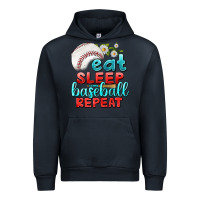 Navy eat sleep baseball repeat Urban Hoodie - texasbilliewilder