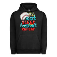 Pigment Black eat sleep baseball repeat Urban Hoodie - texasbilliewilder