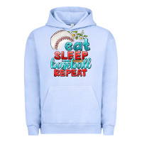 Pigment Grape Ice eat sleep baseball repeat Urban Hoodie - texasbilliewilder