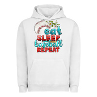 Pigment Lunar Rock eat sleep baseball repeat Urban Hoodie - texasbilliewilder