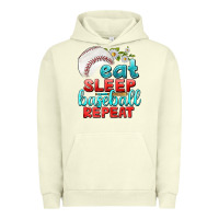 Pigment Pistachio eat sleep baseball repeat Urban Hoodie - texasbilliewilder