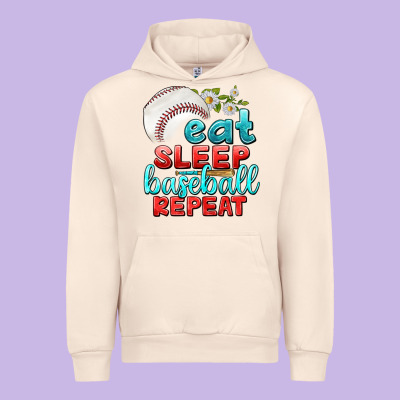 Urban Hoodie eat sleep baseball repeat