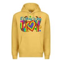 Antique Gold its okay to say gay Premium Hoodie - texasbilliewilder