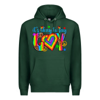 Sports Green its okay to say gay Premium Hoodie - texasbilliewilder