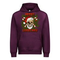 Mauve Wine Merry Christmas Urban Hoodie - RanaPortraitStore