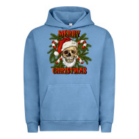 Pigment Pebble Blue Merry Christmas Urban Hoodie - RanaPortraitStore