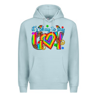 Blue Mist its okay to say gay Premium Hoodie - texasbilliewilder