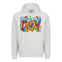 Dove Grey its okay to say gay Premium Hoodie - texasbilliewilder